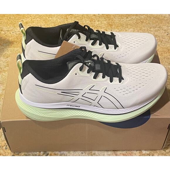 NIB/NWT Mens Asics Glideride Max Running Shoes 1011B891 Birch/Black Size 12